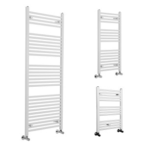 Bergen - Straight White Heated Towel Rail - Choice of Size