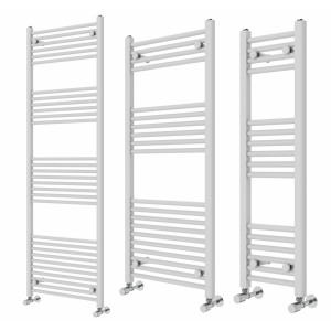Bergen - White Straight Heated Towel Rail - Choice of Size