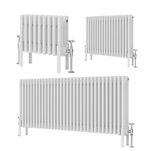 Bern - Traditional White Horizontal Four Column Radiator - Choice of Size