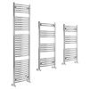 Fjord - Chrome Curved Heated Towel Rail - Choice Of Sizes