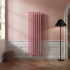 Bern 1800 x 560mm Rose Pink Double Column Vertical Traditional Radiator