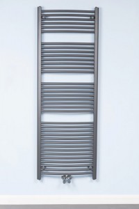 Karlskrona Curved Towel Radiator 1700 x 600 - Grey