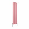 Karlstad 1800 x 410mm Rose Pink Double Vertical Flat Panel Designer Radiator