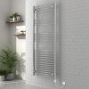 Vienna 1600 x 600mm Curved Chrome Electric Heated Thermostatic Towel Rail