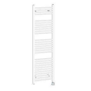 Bergen 1500 x 500mm Straight White Thermostatic Bluetooth Electric Heated Towel Rail