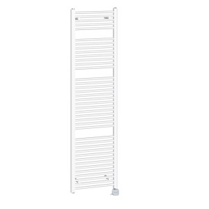 Bergen 1800 x 500mm Straight White Thermostatic Bluetooth Electric Heated Towel Rail