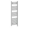 Fjord 1500 x 450mm Curved Chrome Thermostatic Bluetooth Electric Heated Towel Rail