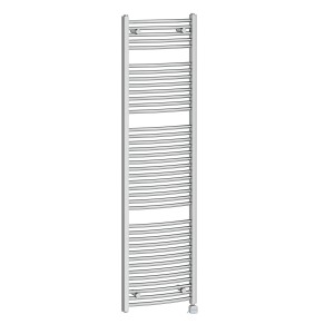 Fjord 1800 x 500mm Curved Chrome Thermostatic Bluetooth Electric Heated Towel Rail