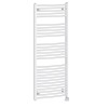 Fjord 1545 x 600mm Curved White Thermostatic Bluetooth Electric Heated Towel Rail
