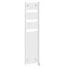 Fjord 1760 x 450mm Curved White Thermostatic Bluetooth Electric Heated Towel Rail