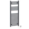 Fjord 1200 x 450mm Curved Grey Electric Heated Towel Rail