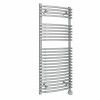 Jakobstad 1200 x 500mm Curved Chrome Thermostatic Bluetooth Electric Designer Heated Towel Rail
