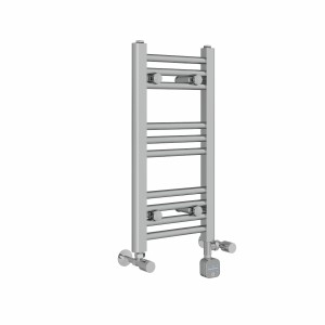 Bergen 600 x 300mm Dual Fuel Straight Chrome Thermostatic Bluetooth Electric Heated Towel Rail
