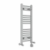 Bergen 800 x 300mm Dual Fuel Straight Chrome Thermostatic Bluetooth Electric Heated Towel Rail
