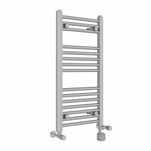 Bergen 800 x 400mm Dual Fuel Straight Chrome Thermostatic Bluetooth Electric Heated Towel Rail