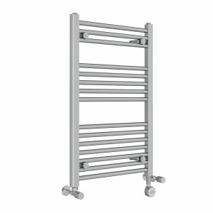 Bergen 800 x 500mm Dual Fuel Straight Chrome Thermostatic Electric Heated Towel Rail