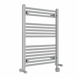 Bergen 800 x 600mm Dual Fuel Straight Chrome Thermostatic Bluetooth Electric Heated Towel Rail