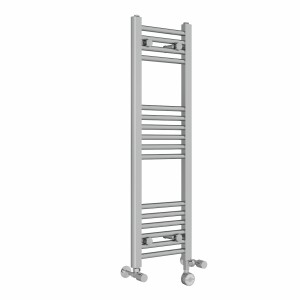 Bergen 1000 x 300mm Dual Fuel Straight Chrome Thermostatic Electric Heated Towel Rail