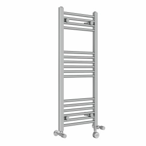 Bergen 1000 x 400mm Dual Fuel Straight Chrome Thermostatic Electric Heated Towel Rail