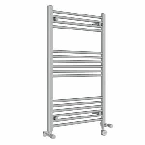 Bergen 1000 x 600mm Dual Fuel Straight Chrome Thermostatic Electric Heated Towel Rail
