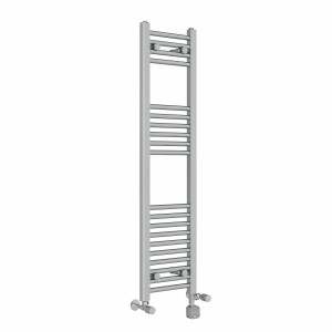 Bergen 1200 x 300mm Dual Fuel Straight Chrome Thermostatic Bluetooth Electric Heated Towel Rail