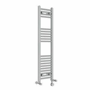 Bergen 1200 x 300mm Dual Fuel Straight Chrome Thermostatic Electric Heated Towel Rail
