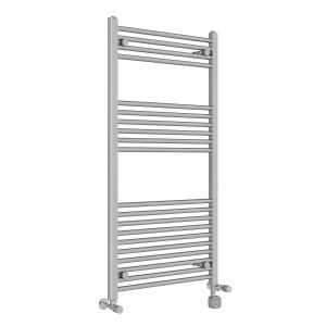 Bergen 1200 x 600mm Dual Fuel Straight Chrome Thermostatic Bluetooth Electric Heated Towel Rail