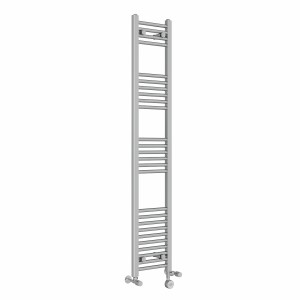 Bergen 1600 x 300mm Dual Fuel Straight Chrome Thermostatic Electric Heated Towel Rail
