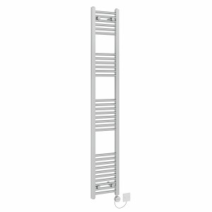 Bergen 1800 x 300mm Straight Chrome Thermostatic Electric Heated Towel Rail