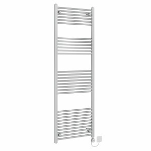 Bergen 1800 x 600mm Straight Chrome Thermostatic Electric Heated Towel Rail