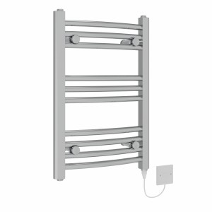 Fjord 600 x 400mm Chrome Curved Electric Heated Towel Rail