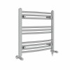 Fjord 600 x 600mm Dual Fuel Curved Chrome Electric Heated Towel Rail