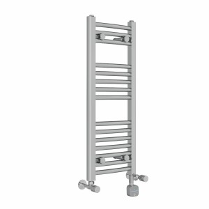 Fjord 800 x 300mm Dual Fuel Curved Chrome Thermostatic Bluetooth Electric Heated Towel Rail
