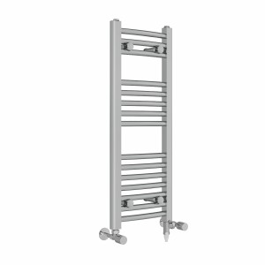 Fjord 800 x 300mm Dual Fuel Curved Chrome Electric Heated Towel Rail