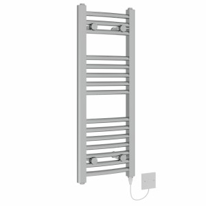 Fjord 800 x 300mm Chrome Curved Electric Heated Towel Rail