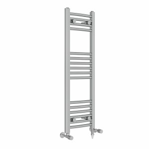 Fjord 1000 x 300mm Dual Fuel Curved Chrome Electric Heated Towel Rail