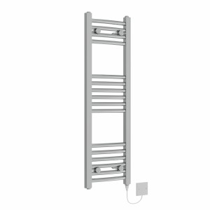 Fjord 1000 x 300mm Chrome Curved Electric Heated Towel Rail