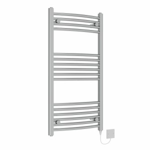 Fjord 1000 x 500mm Chrome Curved Electric Heated Towel Rail
