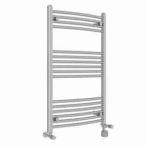 Fjord 1000 x 600mm Dual Fuel Curved Chrome Thermostatic Bluetooth Electric Heated Towel Rail