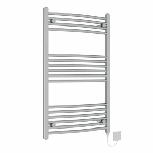Fjord 1000 x 600mm Chrome Curved Electric Heated Towel Rail