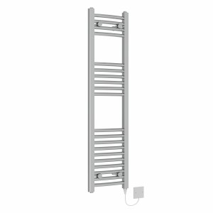 Fjord 1200 x 300mm Chrome Curved Electric Heated Towel Rail