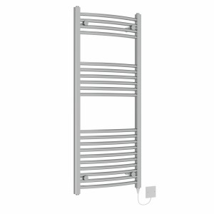 Fjord 1200 x 500mm Chrome Curved Electric Heated Towel Rail