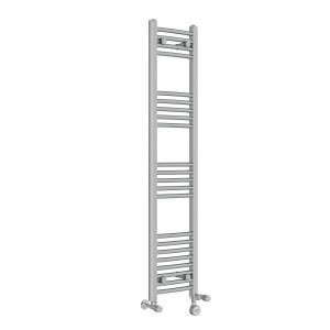 Fjord 1400 x 300mm Dual Fuel Curved Chrome Thermostatic Electric Heated Towel Rail