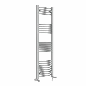 Fjord 1400 x 400mm Dual Fuel Curved Chrome Electric Heated Towel Rail
