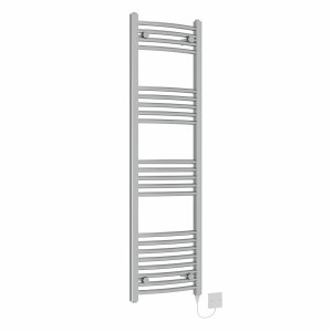 Fjord 1400 x 400mm Chrome Curved Electric Heated Towel Rail