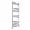 Fjord 1400 x 500mm Dual Fuel Curved Chrome Electric Heated Towel Rail