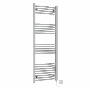 Fjord 1400 x 500mm Chrome Curved Electric Heated Towel Rail