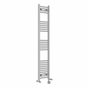 Fjord 1600 x 300mm Dual Fuel Curved Chrome Thermostatic Bluetooth Electric Heated Towel Rail