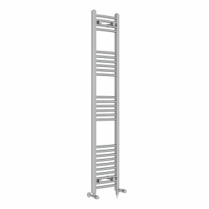Fjord 1600 x 300mm Dual Fuel Curved Chrome Electric Heated Towel Rail