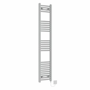 Fjord 1600 x 300mm Chrome Curved Electric Heated Towel Rail